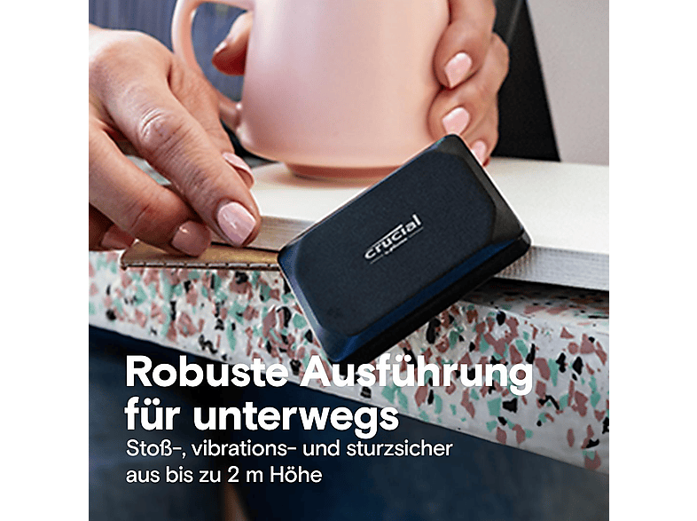 Thumbnail - CRUCIAL X9 Portable SSD, PC/Mac Festplatte, 4 TB extern, Schwarz