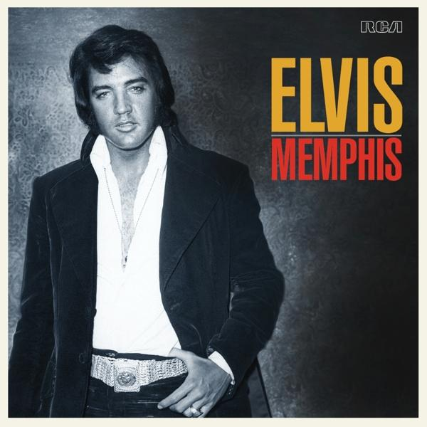 Elvis Presley Albumcover. Elvis in schwarzer Jacke und weißem Hemd.