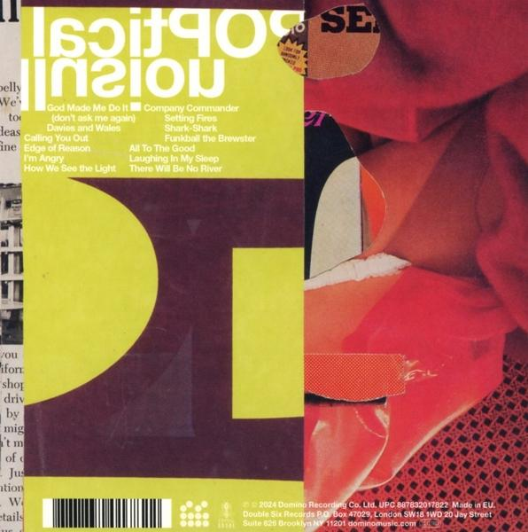 Collage eines Zeitschriften-Covers mit Teilansicht einer Person und Text, in Rot- und Gelbtönen.