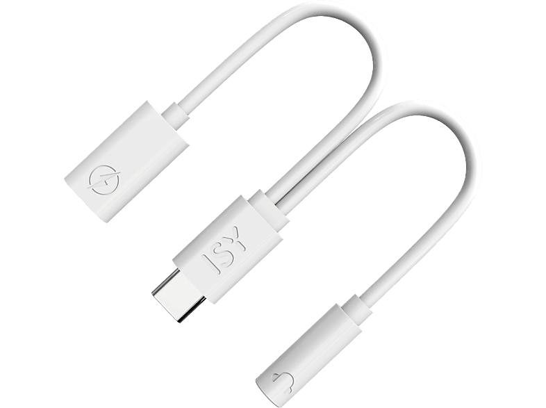 ISY IKA 1001 USB-C auf Audio & Adapter Weiss