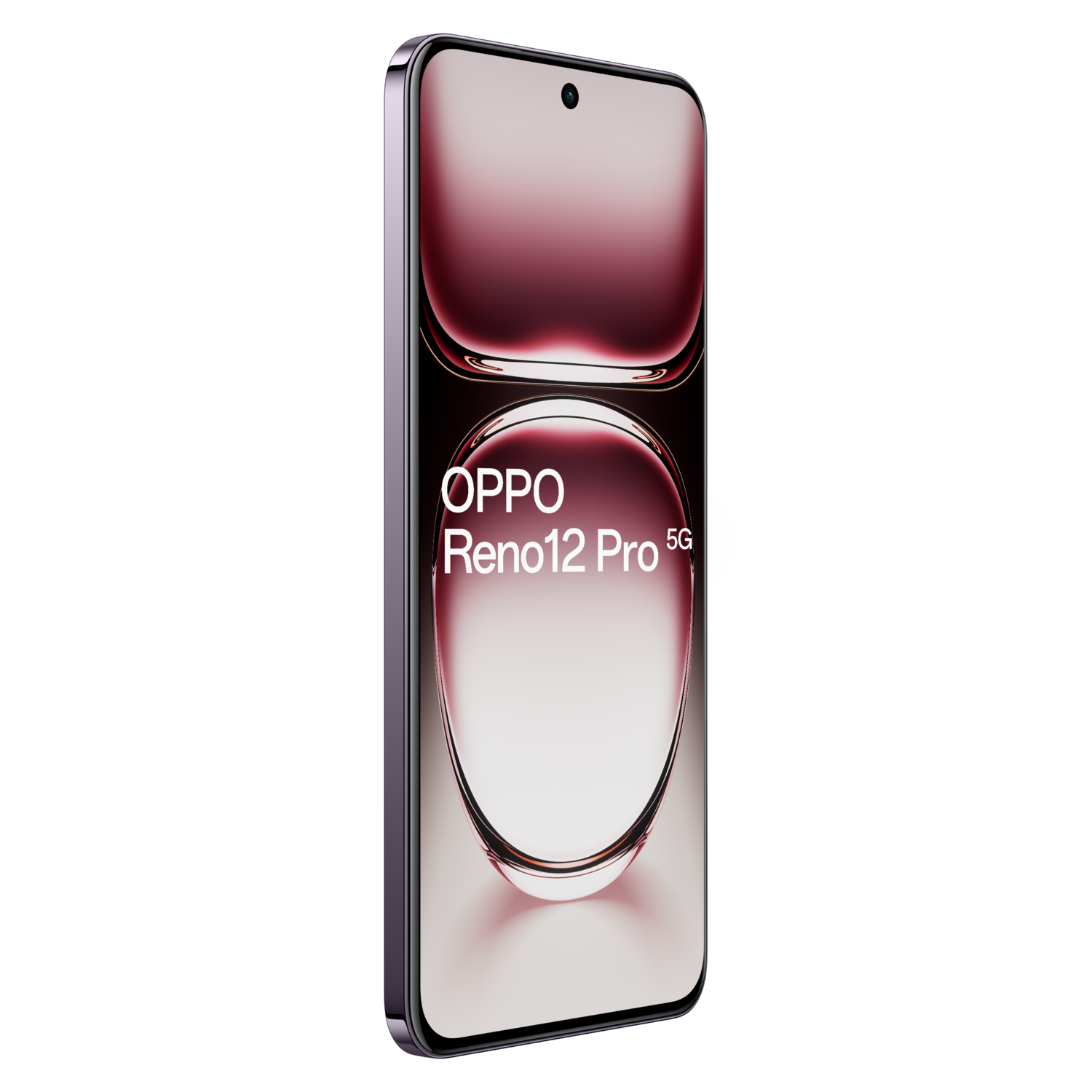 Smartphone with a curved screen, and a black background.