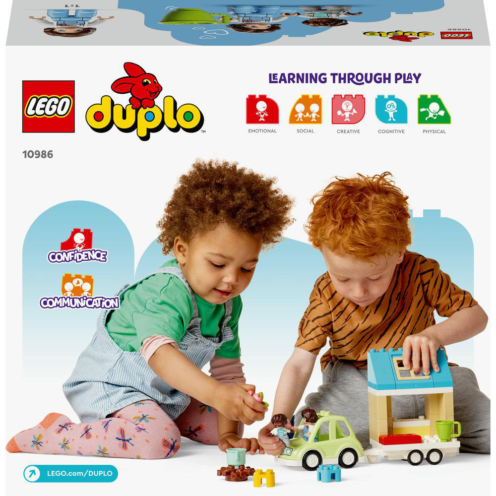 LEGO DUPLO Town 10986 Zuhause auf Rädern Bausatz, Mehrfarbig