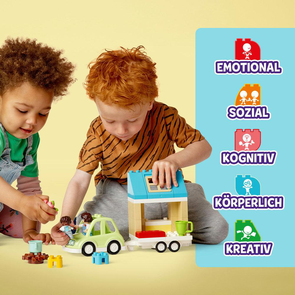 LEGO DUPLO Town 10986 Zuhause auf Rädern Bausatz, Mehrfarbig