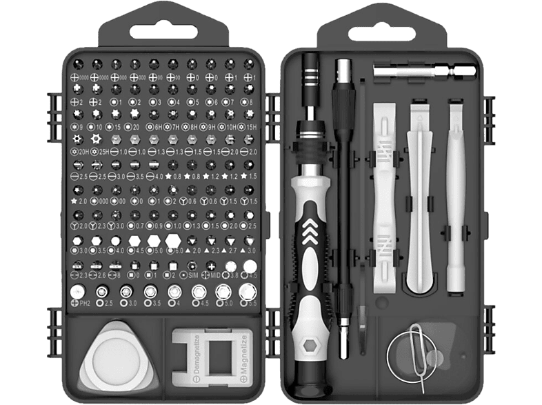 ISY ISD 1000, 117-teiliges Schraubenzieher-Set, Schwarz