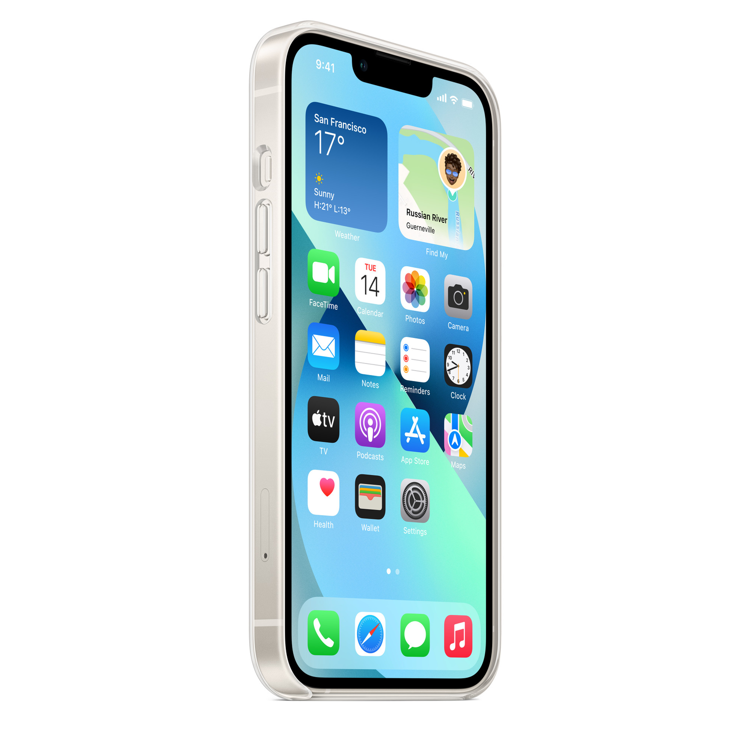 Un smartphone avec un écran affichant des applications. Le téléphone est dans un étui.
