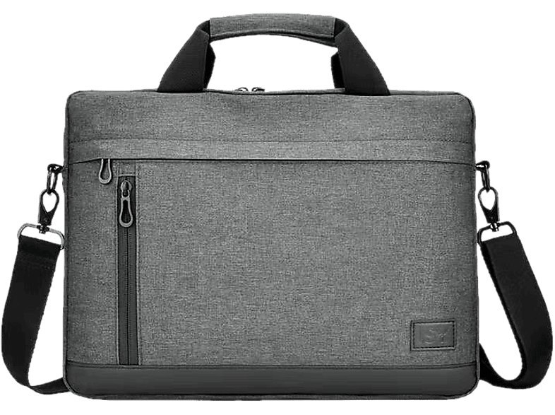 ISY INB 2140-1-GY Notebooktasche Umhängetasche für Universal Recycelte PET Materialien, Grau