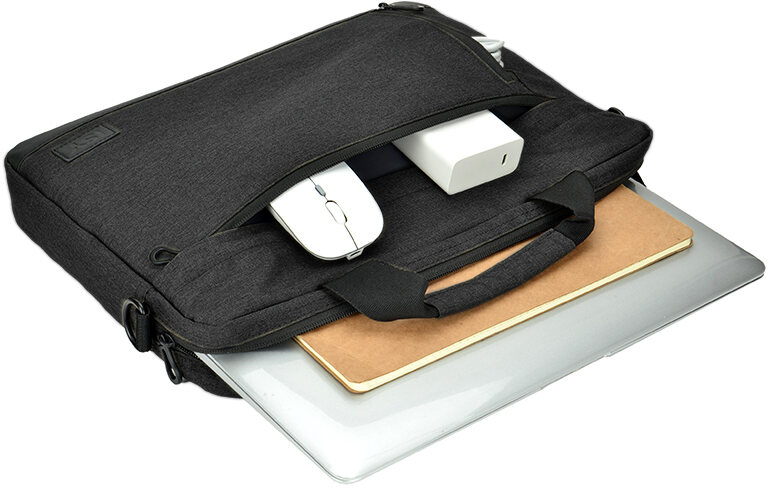 Borsa A Tracolla Ektor Per PC Portatile 25-43 Cm - Custodia In Neoprene Con Tasca Zip - 3