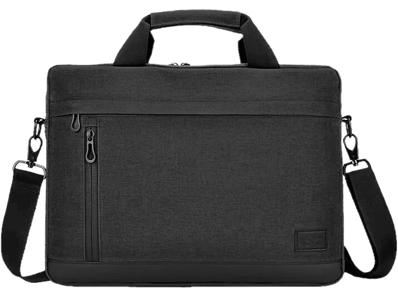 ISY INB 2173-1-BK Notebooktasche Umhängetasche für Universal Recycelte PET Materialien, Schwarz
