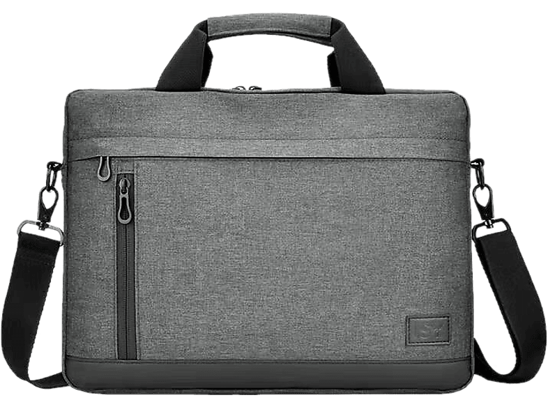 ISY INB 2173-1-GY Notebooktasche Umhängetasche für Universal Recycelte PET Materialien, Grau