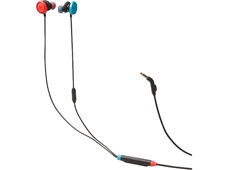 Auriculares de botón - JBL Quantum 50 N, Intraurales, Drivers 8,6 mm, Multiplataforma, Jack 3.5 Para Nintendo, Negro, Rojo y Azul