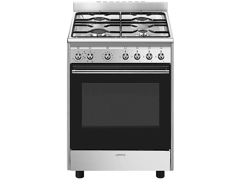 Smeg Cucina Cx60Gmx, Piano cottura a gas, zone 4, classe A
