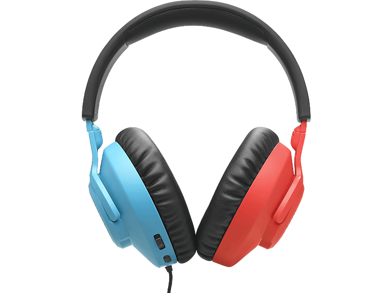 Auriculares gaming - JBL Quantum 100N, Circumaurales, Diadema con cable, Micrófono, Rojo y azul