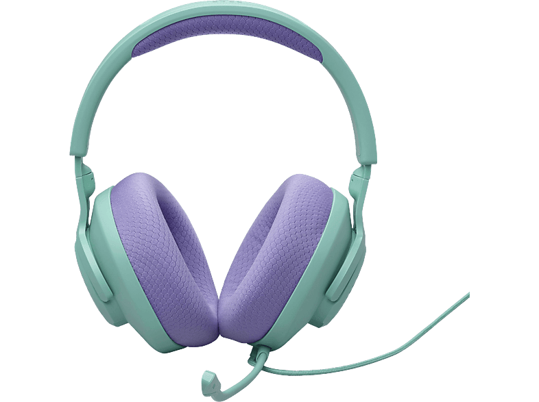 Auriculares gaming - JBL Quantum 100M2, Circumaurales, Diadema con cable, Micrófono, Cyan