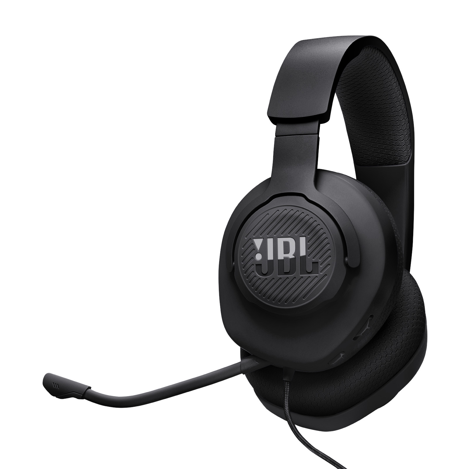 Auriculares gaming JBL negros con micrófono.