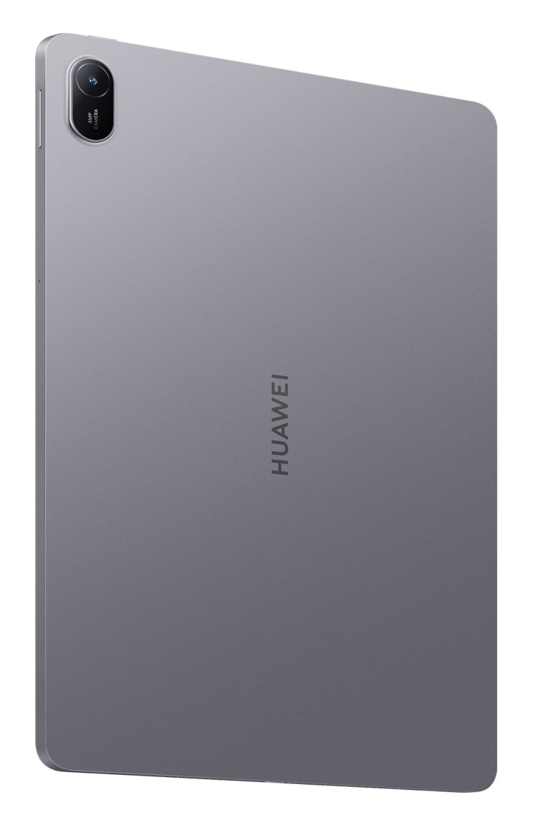 Szary tablet, widok z tyłu, widoczna kamera.