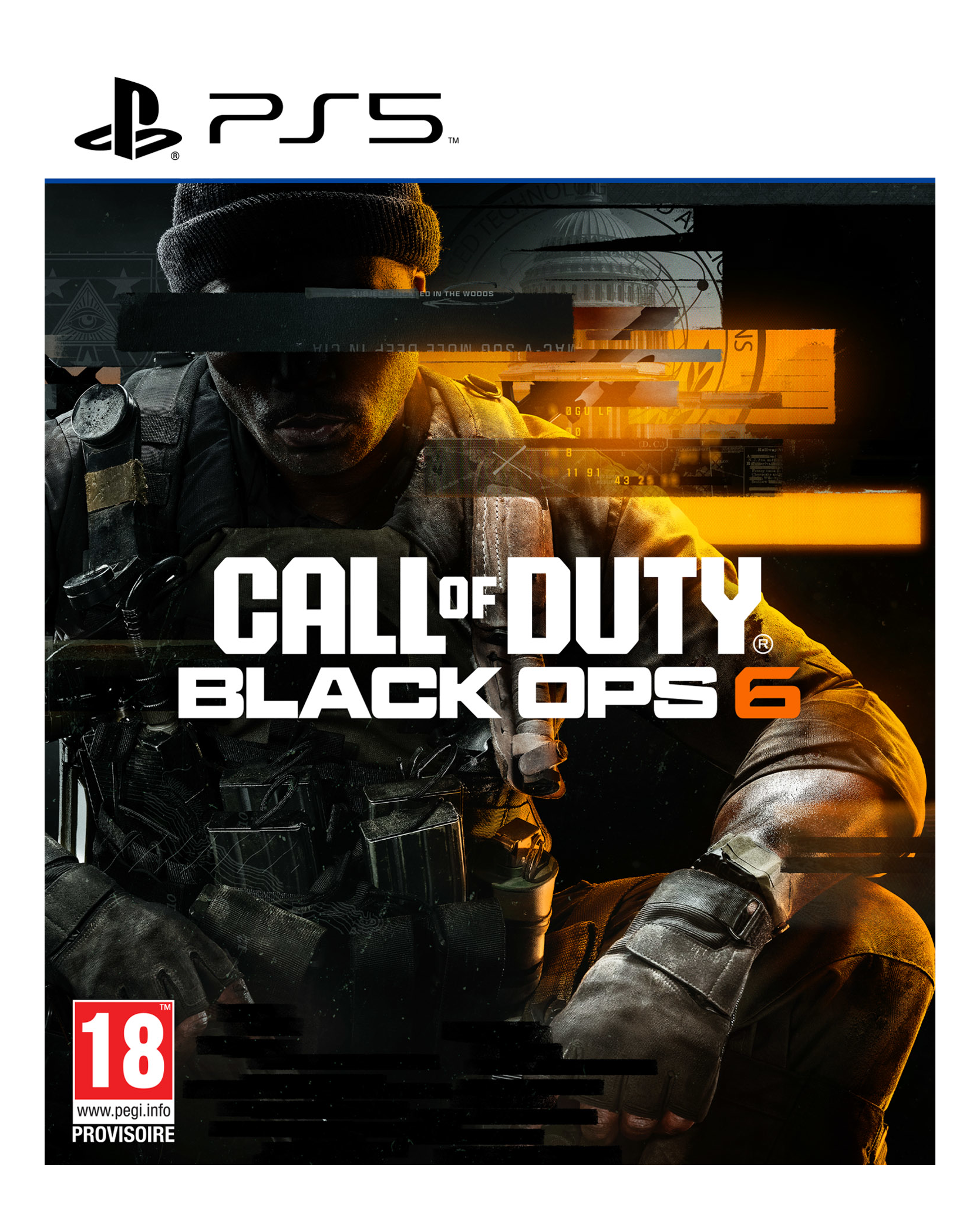 Call of Duty: Black Ops 6 Spielcover auf einer PS5. Soldatenbild und Spieletitel.
