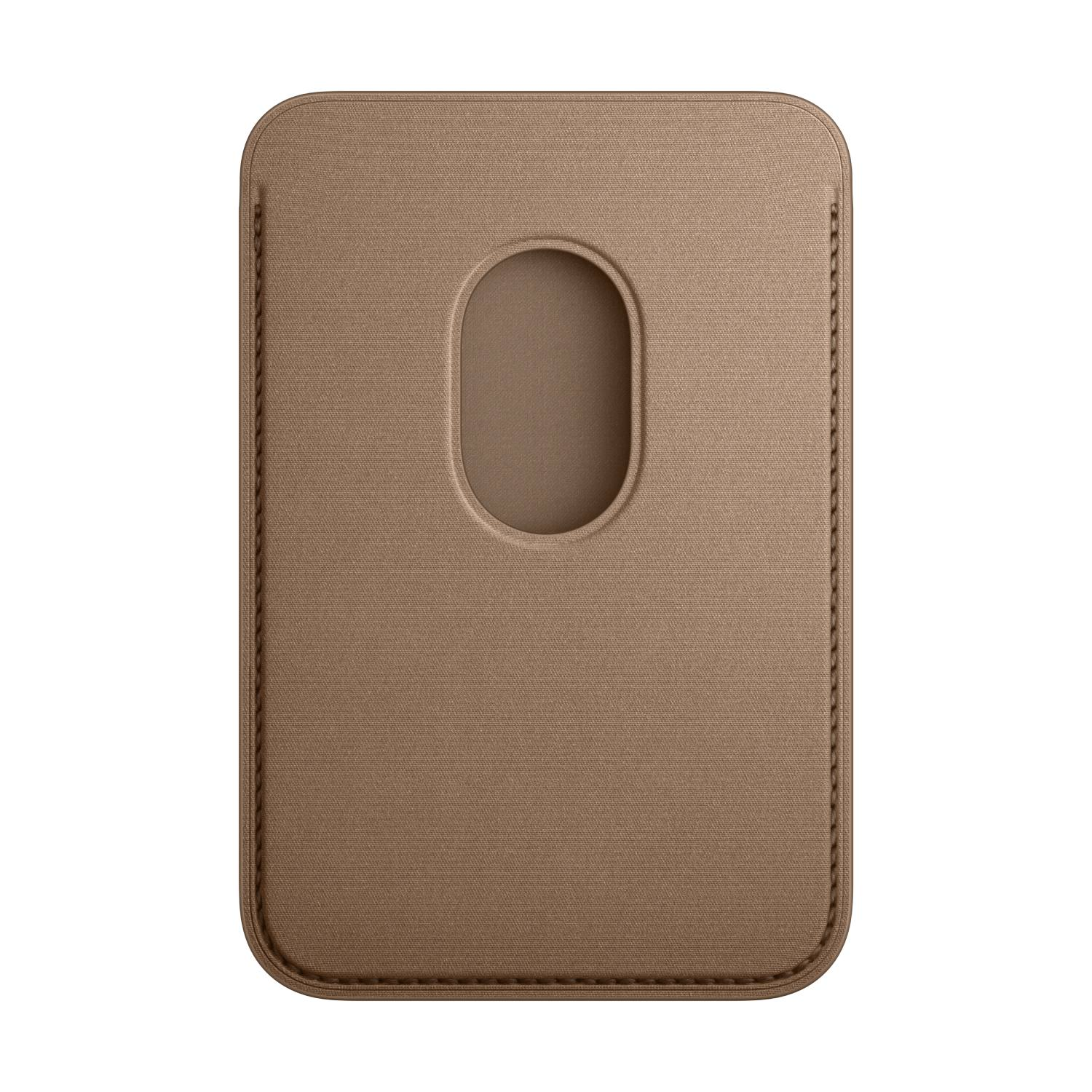 APPLE Porte-cartes MagSafe pour iPhone FineWoven Taupe (MPPW3ZM/A)
