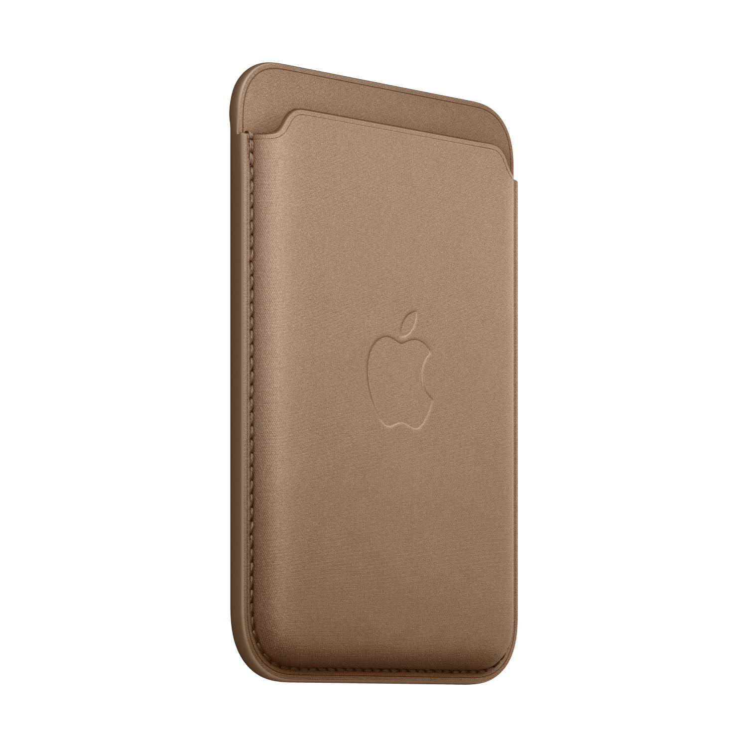 APPLE Porte-cartes MagSafe pour iPhone FineWoven Taupe (MPPW3ZM/A)