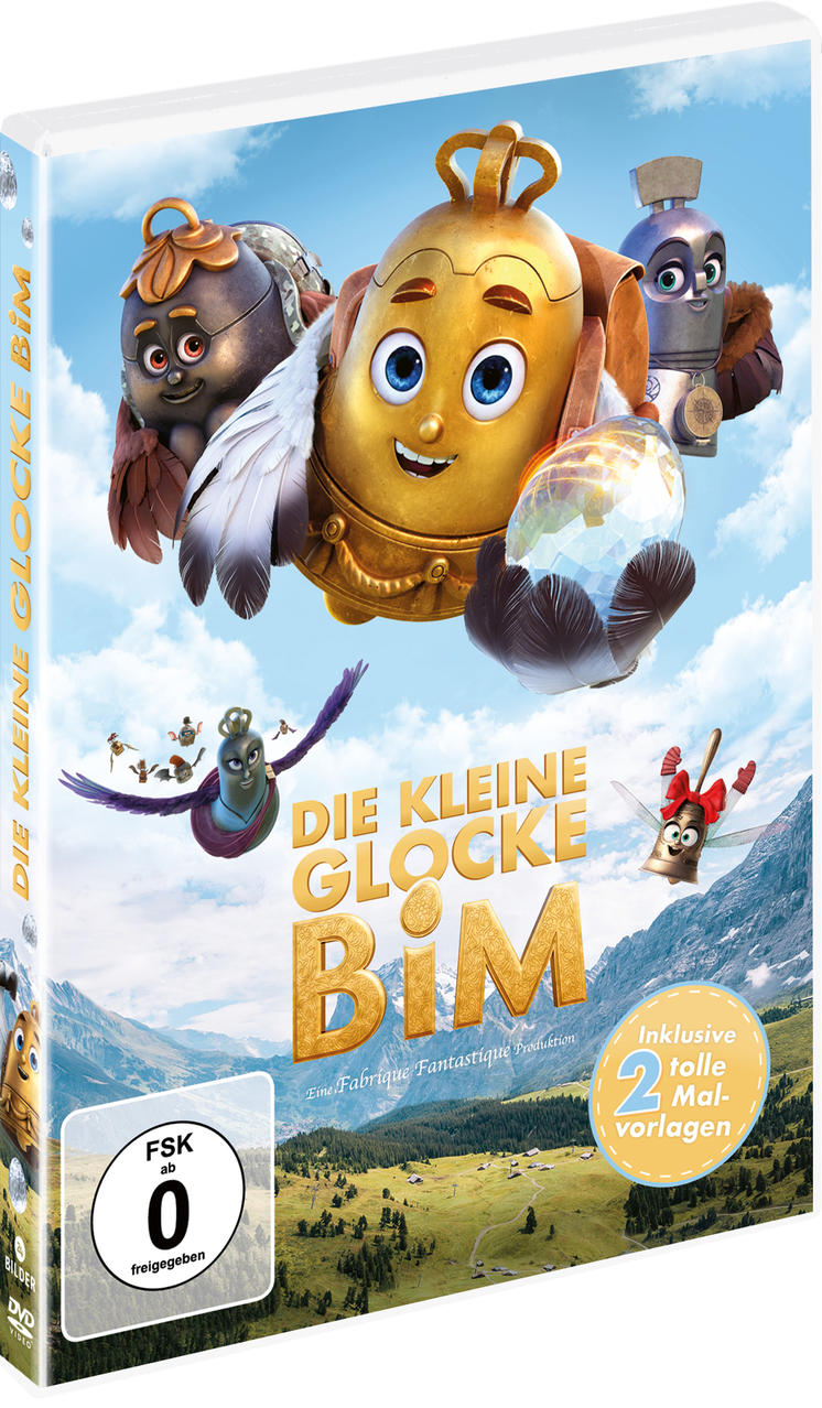 DVD-Cover eines Zeichentrickfilms mit Cartoonfiguren und Bergkulisse.