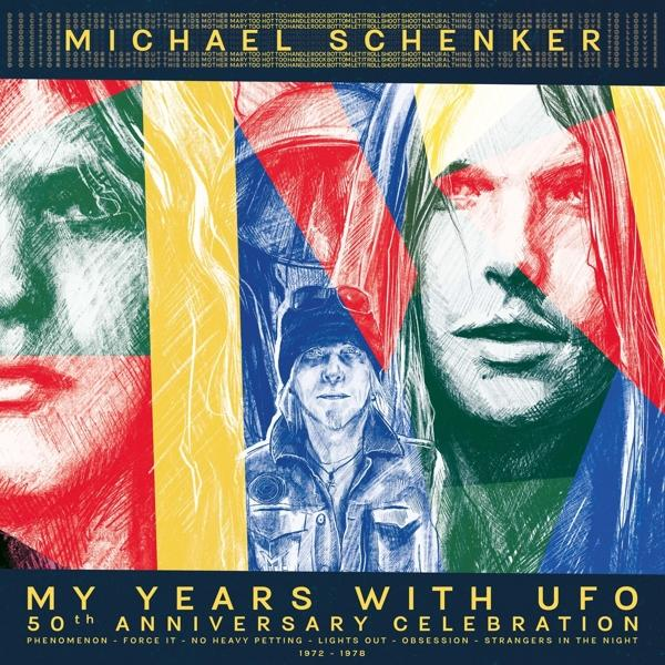 Albumcover: Michael Schenker, mehrere Bilder, Text über seine Jahre mit UFO.