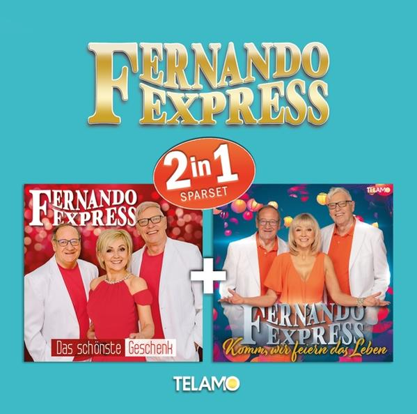 Albumcover mit zwei Fernando Express Alben. Die Alben zeigen eine Gruppe von Leuten.