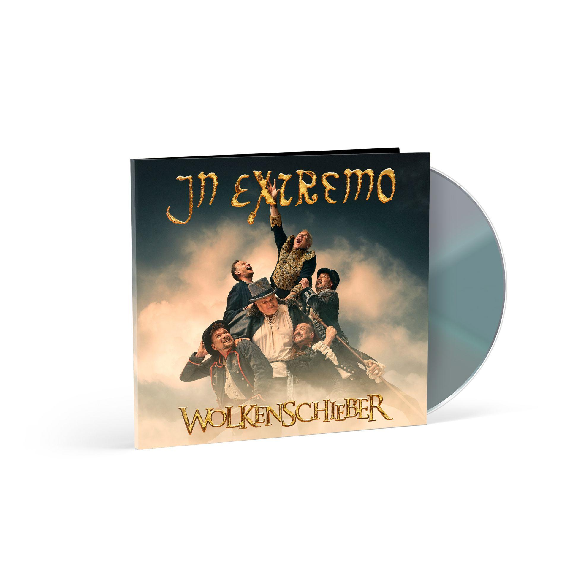 CD-Albumcover der Band IN EXTREMO. Die Band posiert im mittelalterlichen Stil.