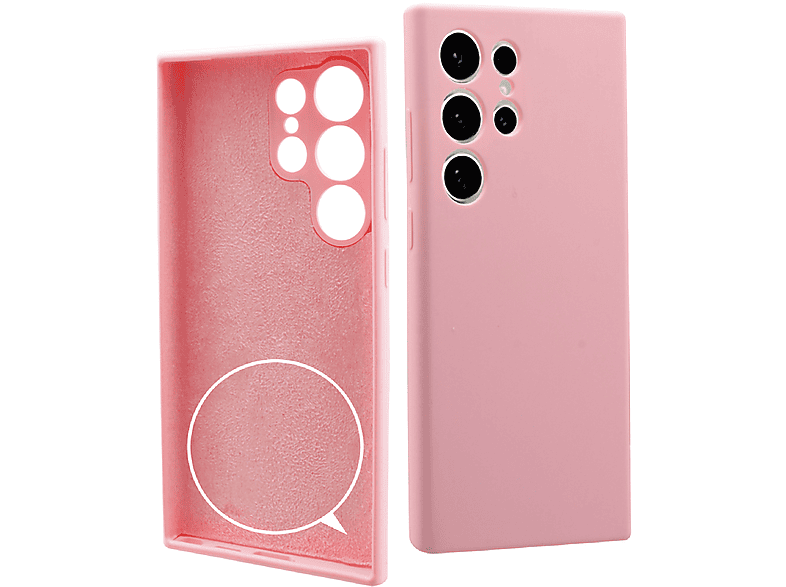 ISY Cover Samsung S24 Ultra, Cover per Galaxy Ultra,Rosa