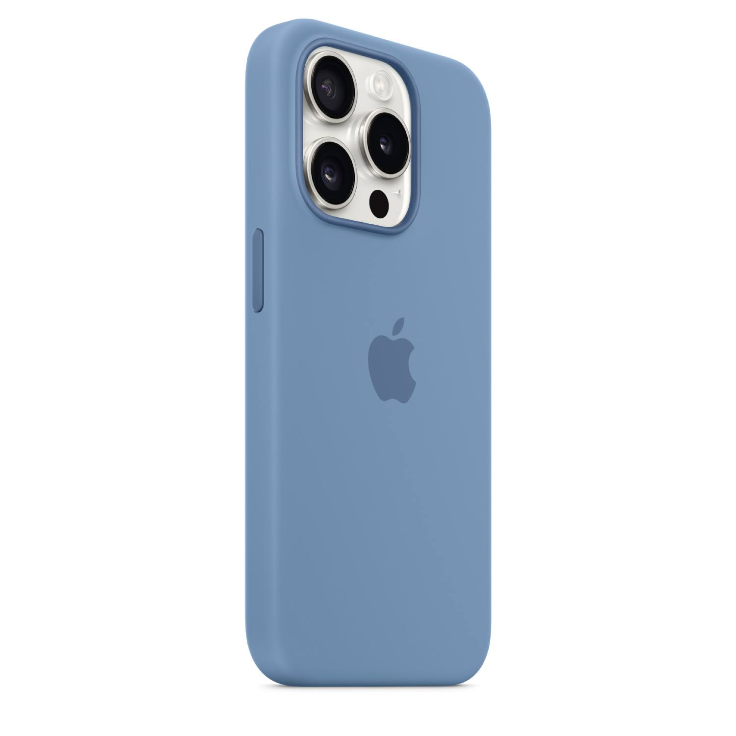 APPLE Cover Silicone Magsafe iPhone 15 Pro Winter Blue (MT1L3ZM/A) Cover voor Apple iPhone 15 Pro Winter Blue