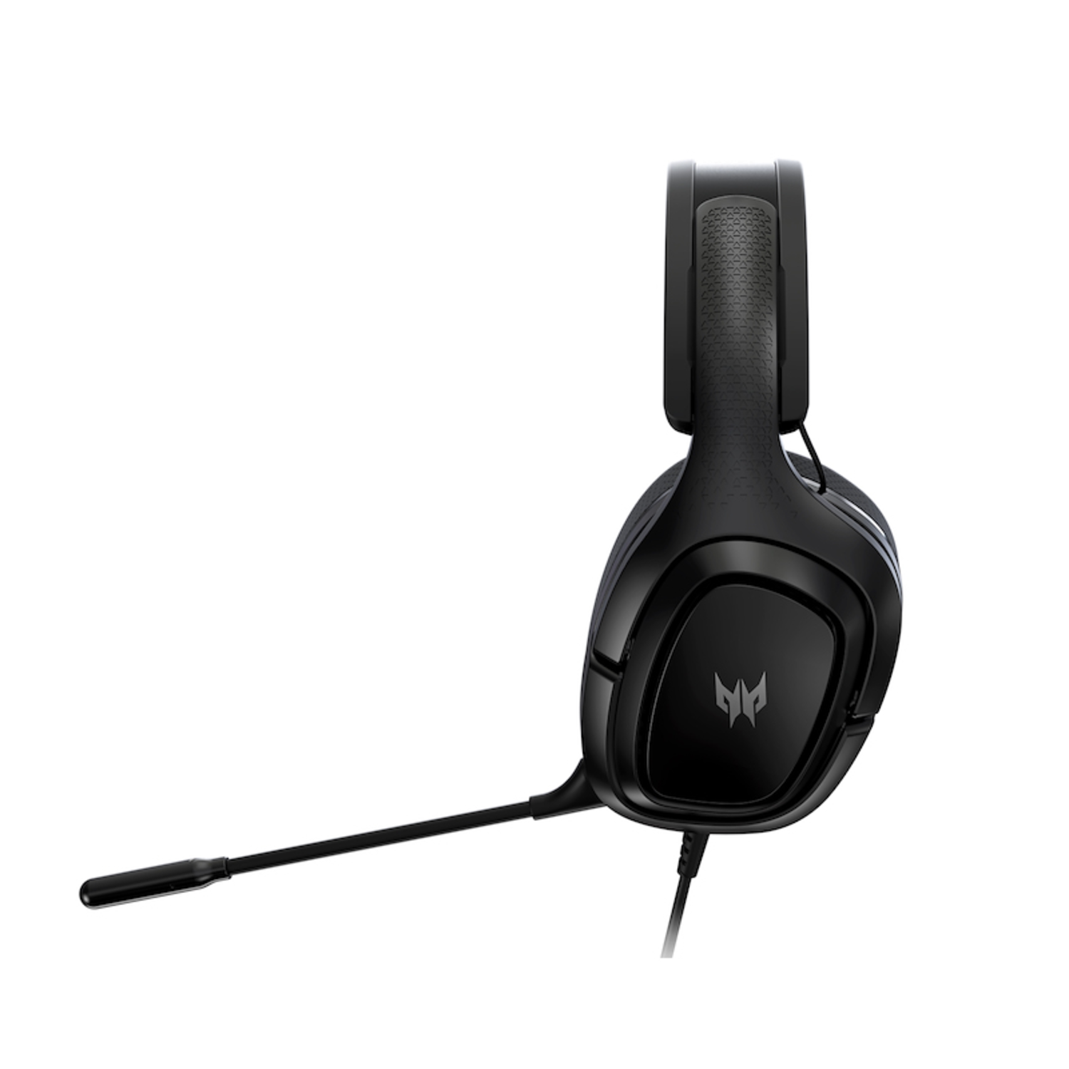 Black Predator gaming headset with a microphone.