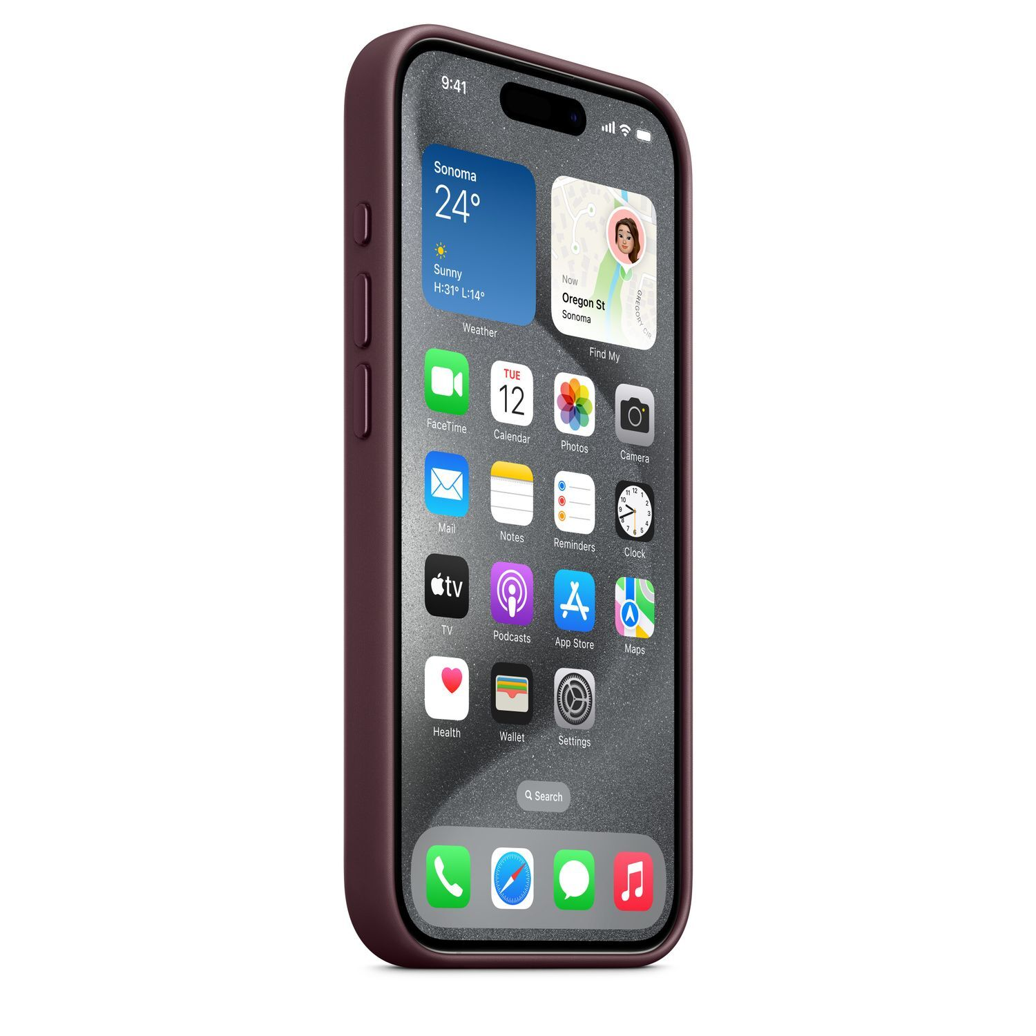 APPLE Cover FineWoven Magsafe iPhone 15 Pro Mulberry (MT4L3ZM/A)