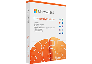 Microsoft 365 Egyszemélyes verzió (1 felhasználó, 1 év) (Multiplatform)