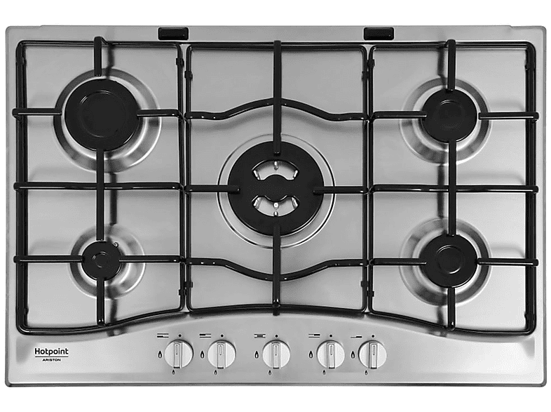 HOTPOINT PCN 752 T/IX/HAR PIANO COTTURA GAS, 5 zone di cottura, dimensioni: L 75 cm, P 51 piano in Acciaio inossidabile, Inox