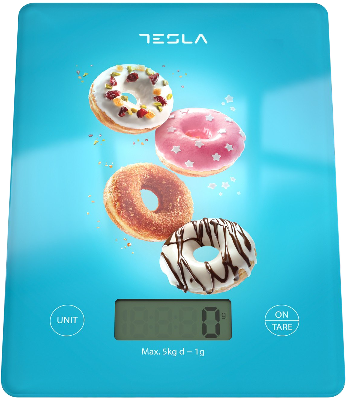 TESLA KS100BL Konyhai mérleg, 5kg, kék