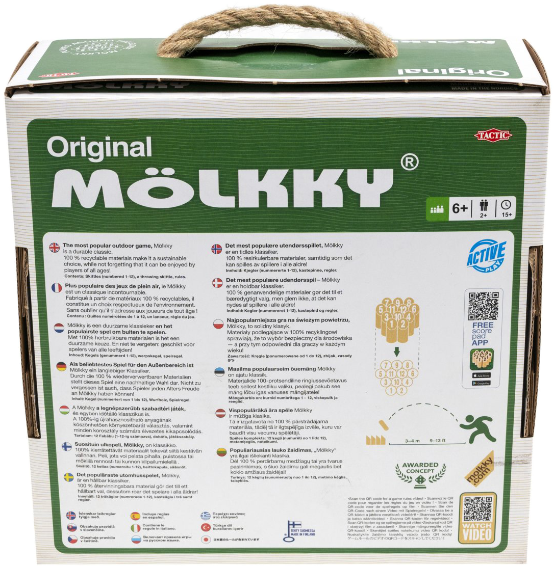Doboz szöveggel és képekkel egy játékhoz. Játékelemeket és utasításokat tartalmaz.
