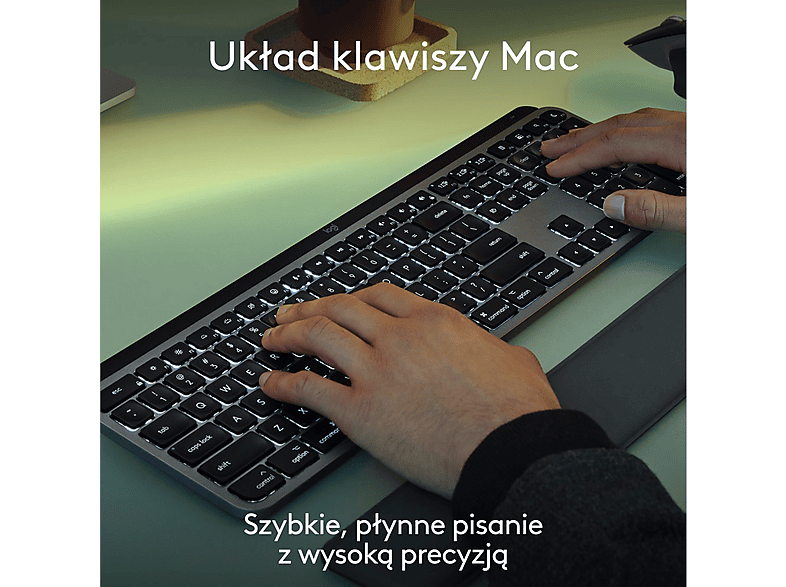 Klawiatura bezprzewodowa LOGITECH MX Keys S for Mac Grafitowy (Space Gray) – zdjęcie 3