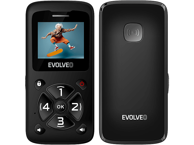 EVOLVEO EASYPHONE ID (EP400) Fekete Kártyafüggetlen Mobiltelefon