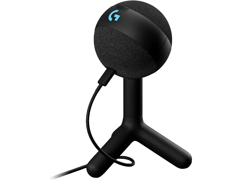 Micrófono - Logitech G Yeti Orb, Gaming, RGB Lightsync, Personalizable, USB, Windows-Mac, Cápsula de micrófono condensador, Negro
