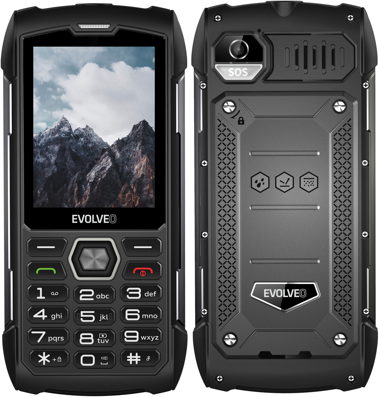 EVOLVEO STRONGPHONE H1 DualSIM Fekete-Szürke Kártyafüggetlen Mobiltelefon