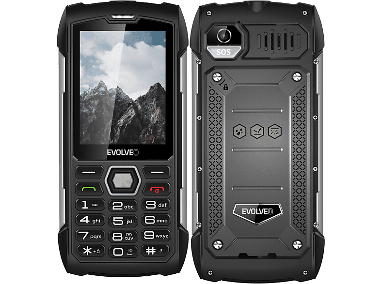 EVOLVEO STRONGPHONE H1 DualSIM Fekete-Ezüst Kártyafüggetlen Mobiltelefon