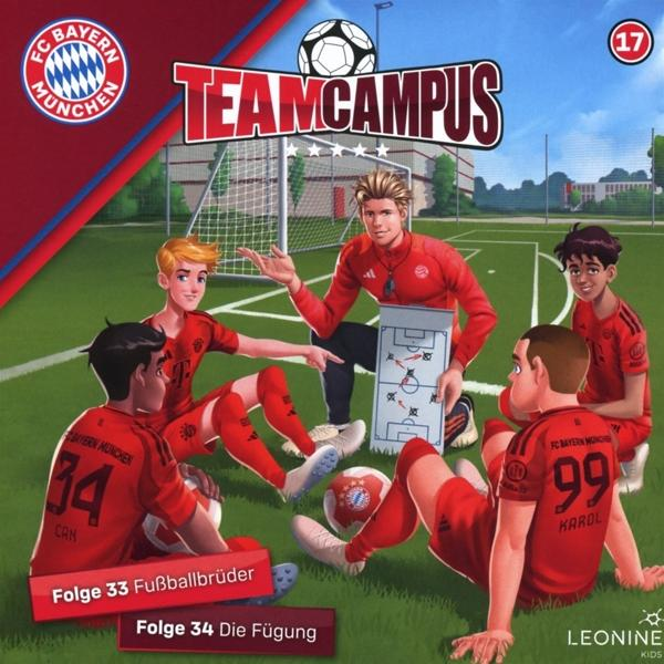 Cartoon-Cover eines Fußball-Trainingshandbuchs mit Cartoon-Fußballspielern und -Trainern.
