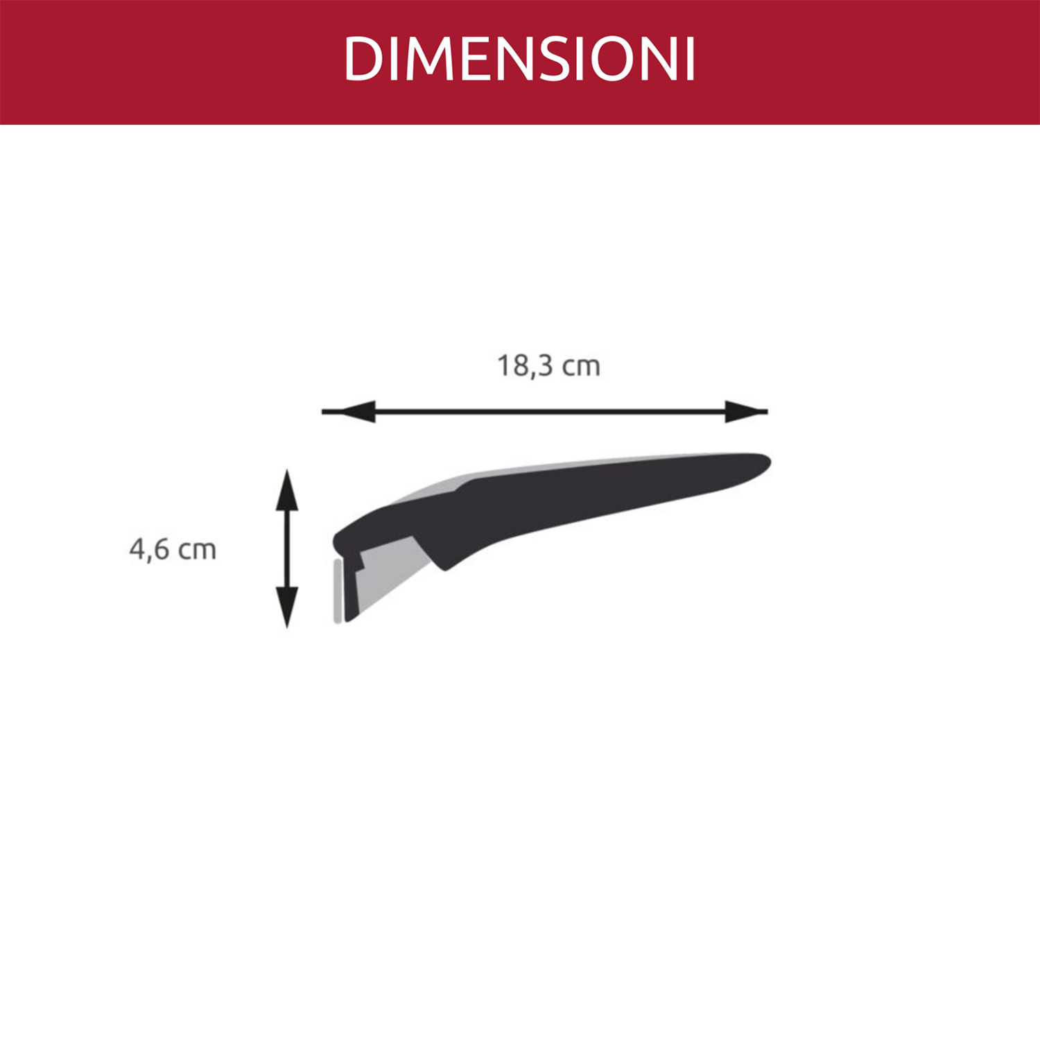 Manico in plastica rimovibile per le piccole teglie CASTEY