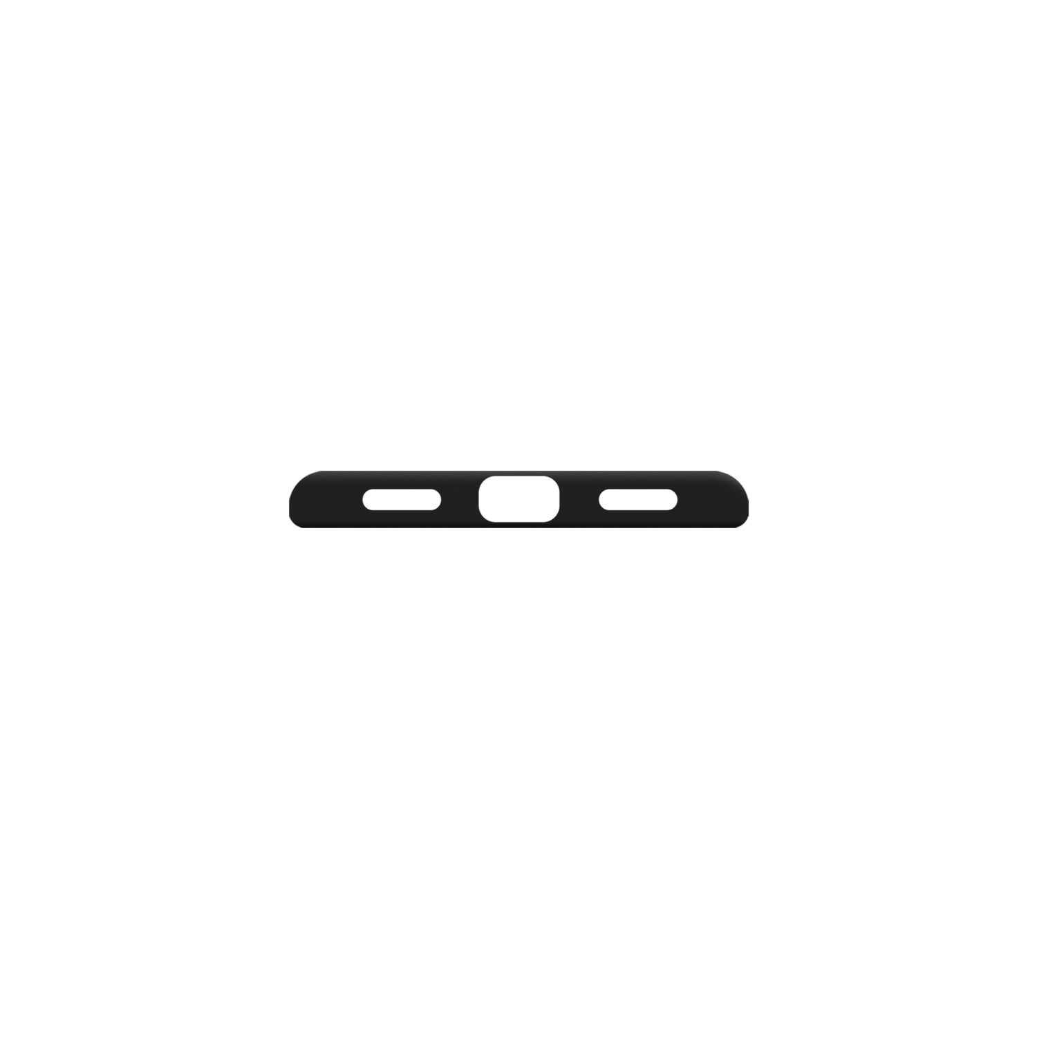 The bottom of a black phone showing the charging port and speaker holes.