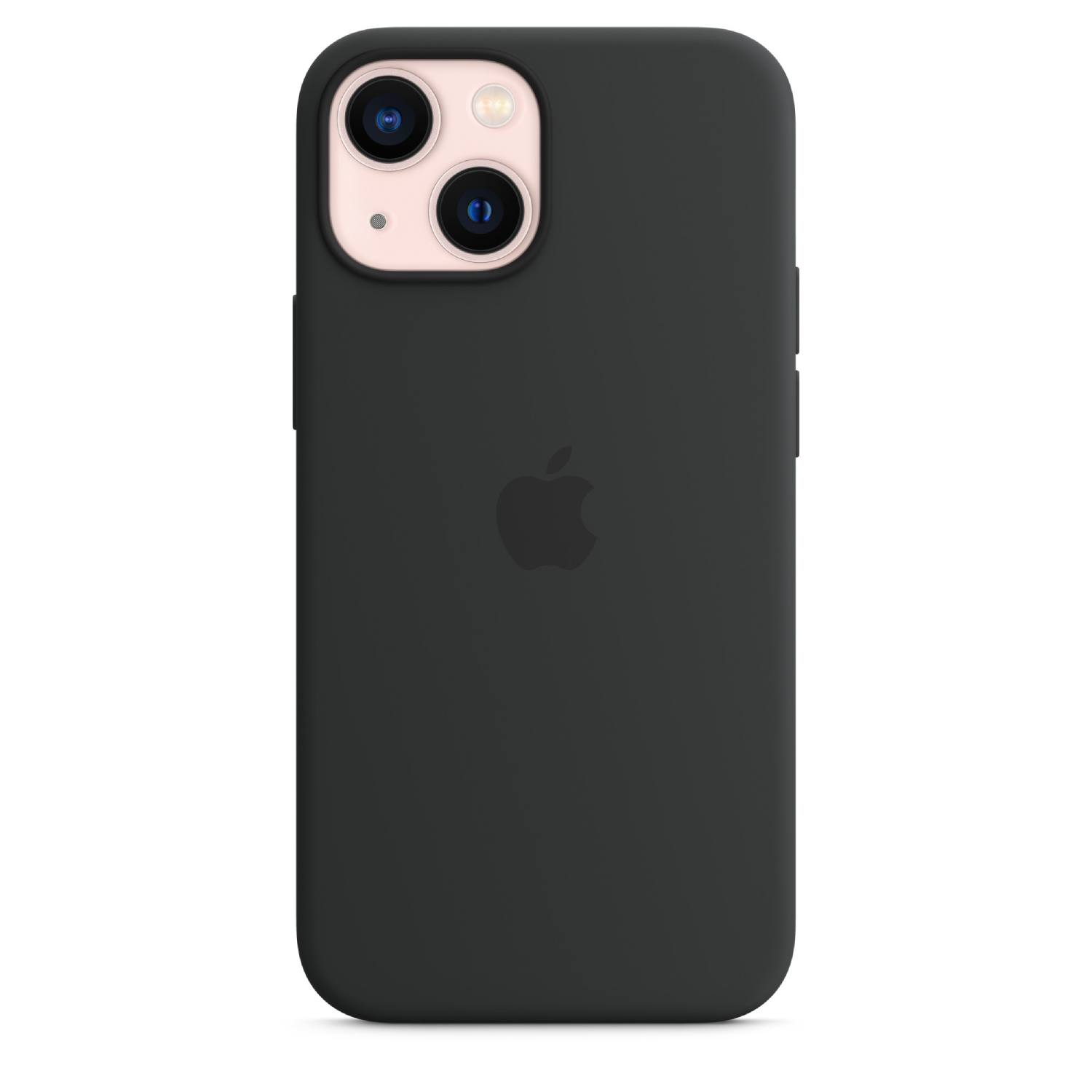 iPhone noir avec caméra arrière et logo Apple, design simple.