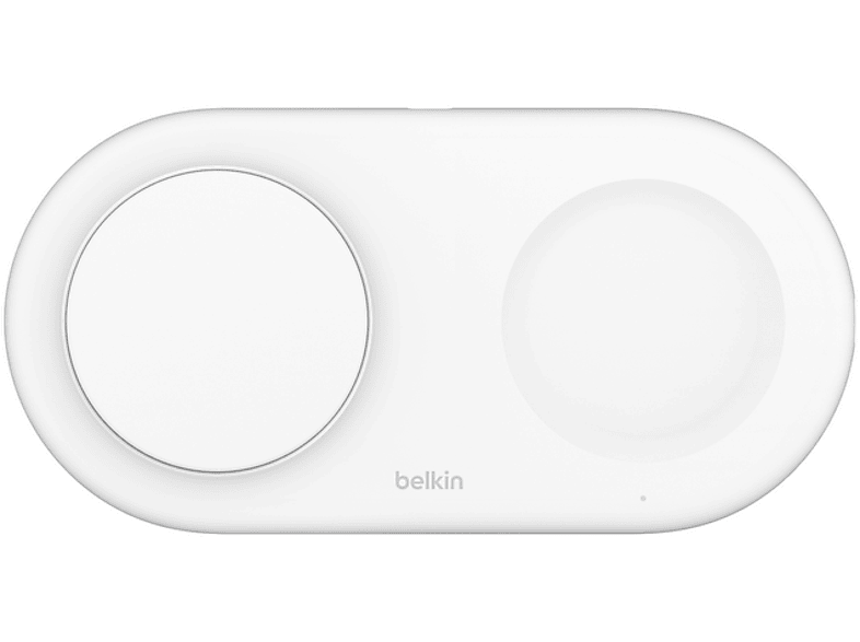 BELKIN Boost Charge Pro 2in1 Qi2 vezeték nélküli mágneses töltőpad 15W, fehér (WIZ021vfWH)