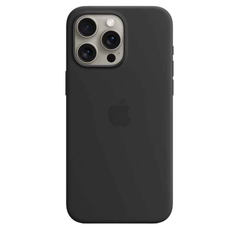 Apple iPhone 15 Pro Max Silicone Case with MagSafe Black