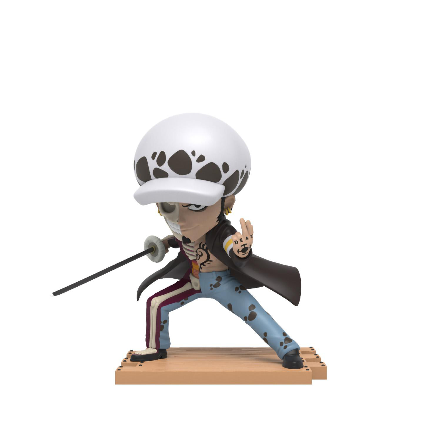Anime-Figur eines Mannes mit Hut, der ein Schwert hält. Er befindet sich in einer Kampfpose.