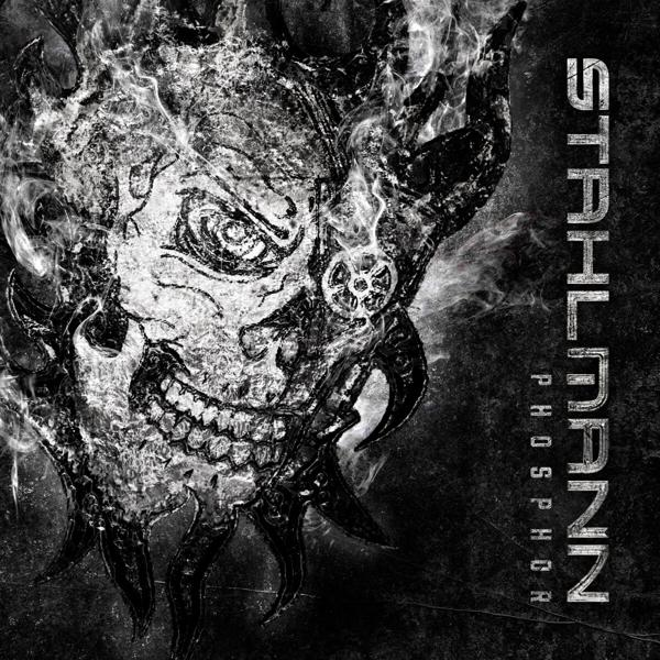 Albumcover mit einem schädelartigen Gesicht, Hörnern und Flammen. Der Text 'STAHLMANN PHOSPHOR' ist sichtbar.