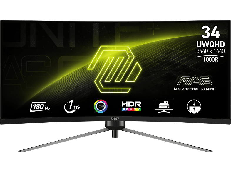 MSI Monitor Mag 345cqr - 34 Inch Uwqhd Va (vertical Alignment)