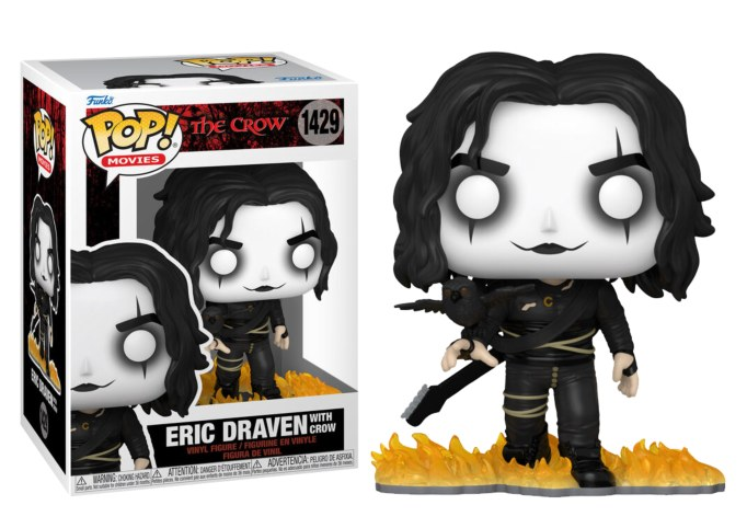 Figura Funko Pop! - Funko Movies: The Crow - Eric Draven with crow, Vinilo, 9 cm