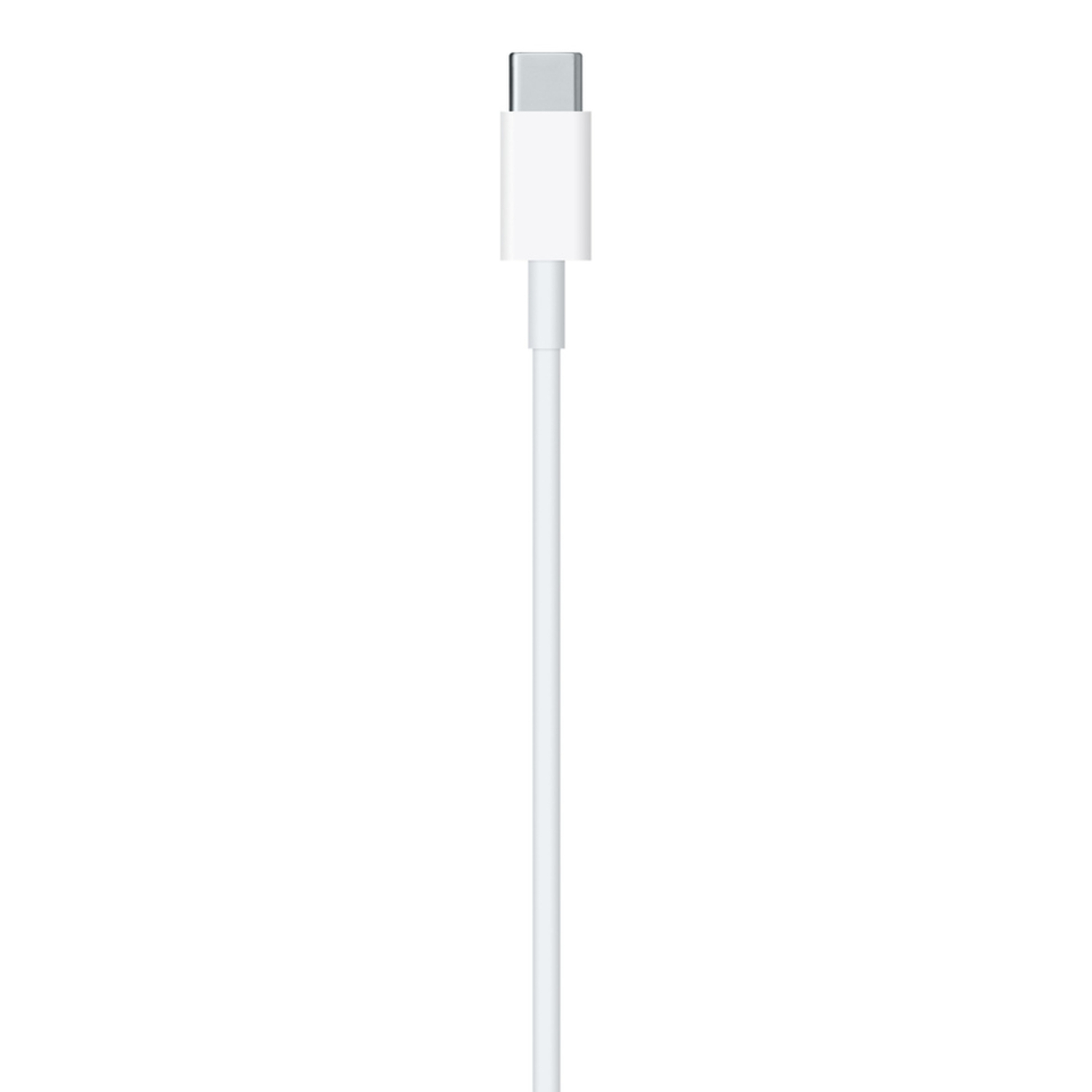 A white USB-C cable on a white background.